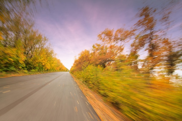 Coleção de velocidade do carro de outono dourado bonito