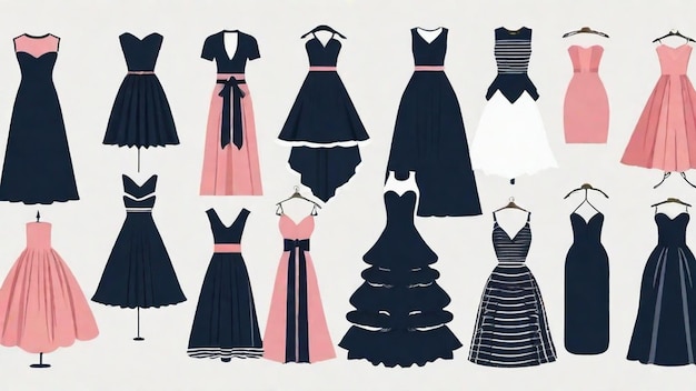 Coleção de vestidos elegantes para damas de honor