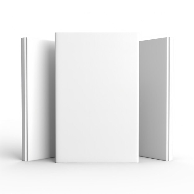 Coleção isolada de três livros brancos