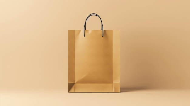 Colecção de design de merchandising de ícones 3D de varejo reutilizável ilustração de mercadoria de marca com sacos de papel castanho e alças