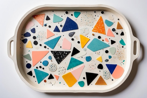 Colecção de macarrões coloridos em prato sobre fundo branco