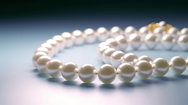 Colección de accesorios de perlas en fotografías de lujo de momentos brillantes y brillantes para publicidad.