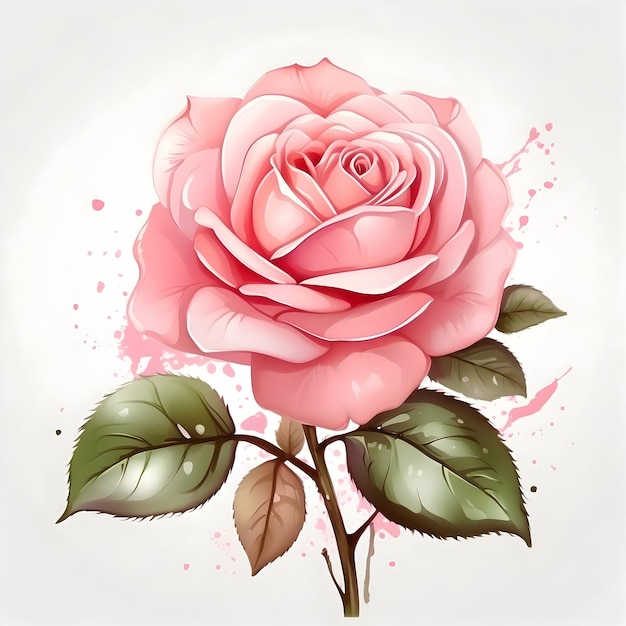 Colección de acuarelas de rosas de la serie de acuarela de rosas Colección de aquarelas florales Colección de pintura de rosas Wat