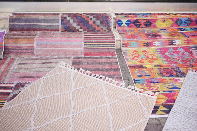 Colección de alfombras de colores sin costuras