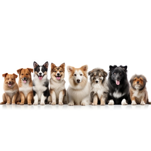 Colección de los animales mascotas más populares perros AI generativo