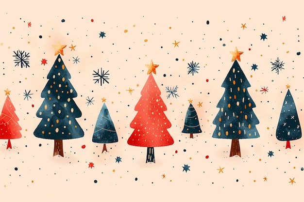 una colección de árboles de Navidad por persona