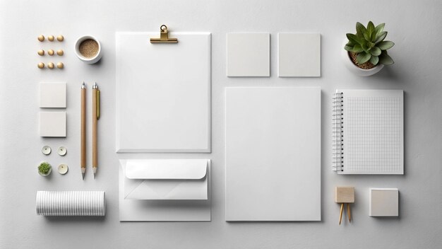 una colección de artículos en una pared con una tabla blanca con un mango de oro