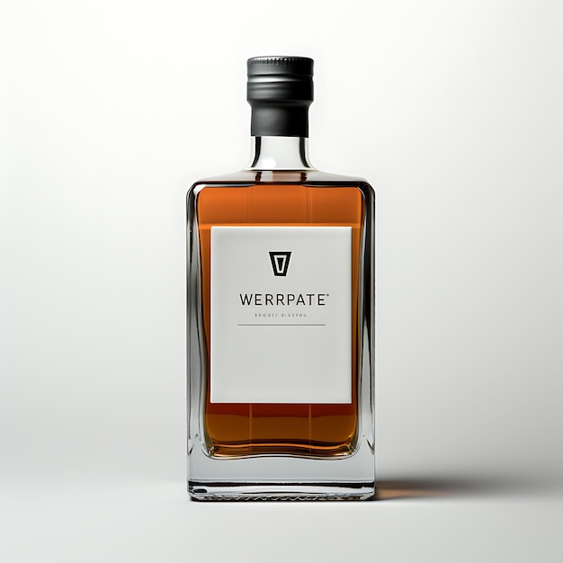 Foto colección de botellas de whisky de forma cuadrada de vidrio material tamaño estándar rata ideas de diseño creativo