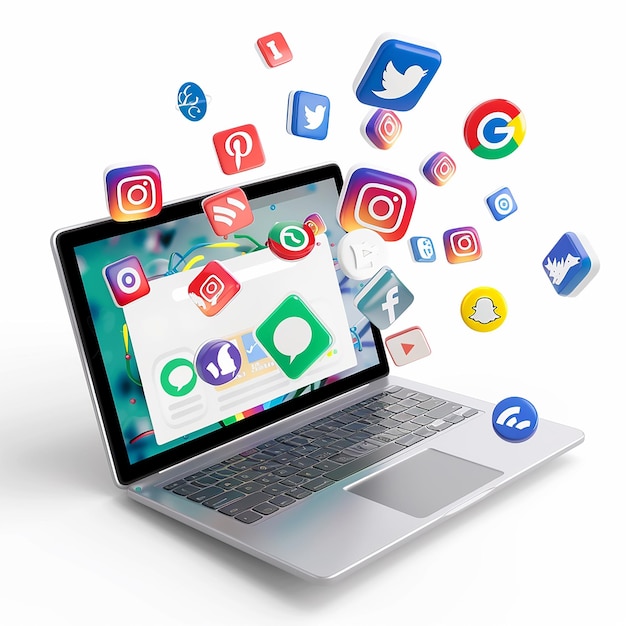 Colección de botones de iconos de redes sociales