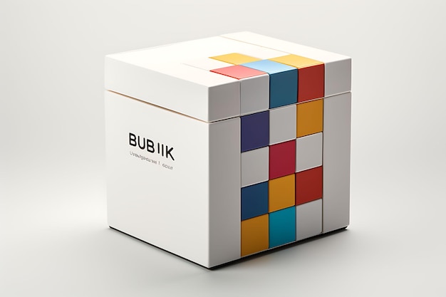 Colección de cajas en forma de cubo Rubiks Cubo inspirado en el diseño de cartón brillante Ideas creativas