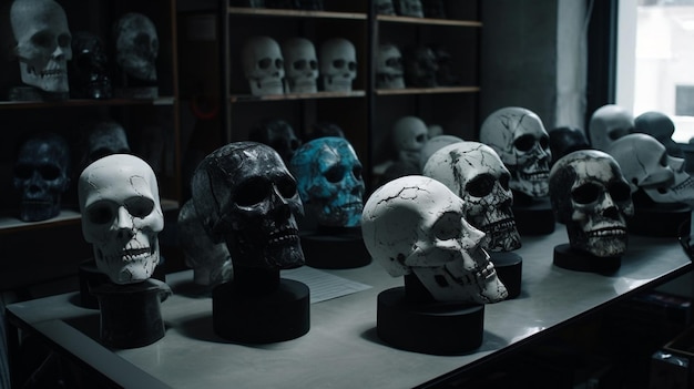 una colección de calaveras con la palabra calavera escrita