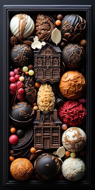 una colección de chocolates y dulces de la colección