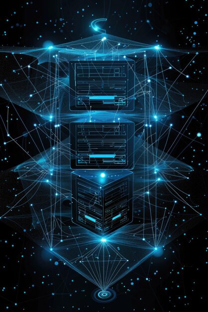 Una colección de computadoras apiladas en la parte superior de una torre de computadoras