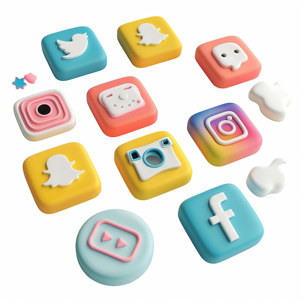 Una colección de diferentes aplicaciones que incluyen Facebook y Facebook