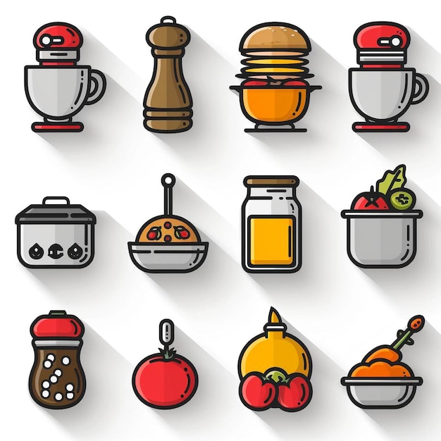 una colección de diferentes imágenes de diferentes alimentos, incluido un frasco de frutas