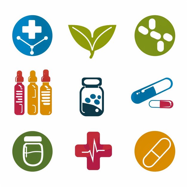 Foto una colección de diferentes tipos de medicamentos y medicamentos