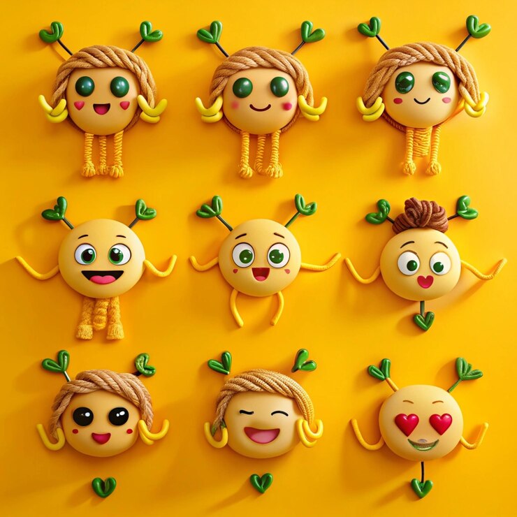 Foto colección de diseños de personajes adorables y lindos