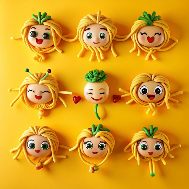 Foto colección de diseños de personajes adorables y lindos