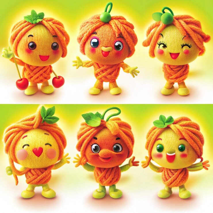 Foto colección de diseños de personajes adorables y lindos