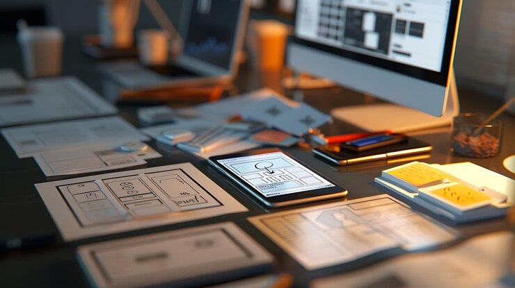 Foto una colección de dispositivos electrónicos están en una mesa con uno que dice la palabra cita en él