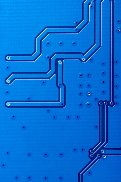 Colección electrónica: primer plano de la placa base de la computadora trasera