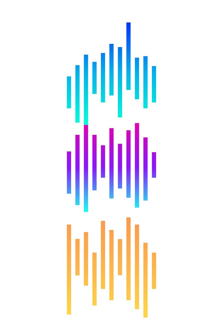 Foto colección de espectro de volumen efecto de rango de audio multicolor diagrama de señal de música de arco iris cartas de ecualizador de colores vívidos gráficos abstractos de ondas de sonido
