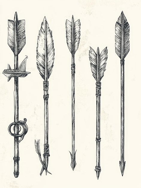 Colección de flechas dibujadas a mano