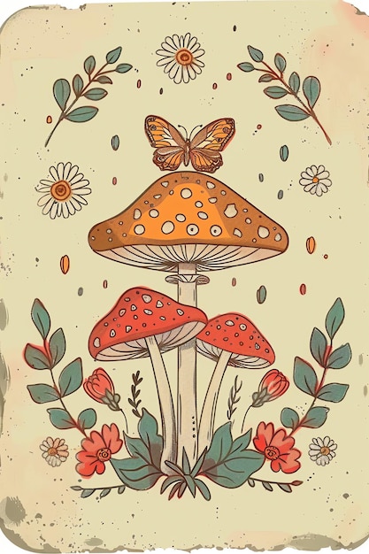 una colección de flores y mariposas por persona