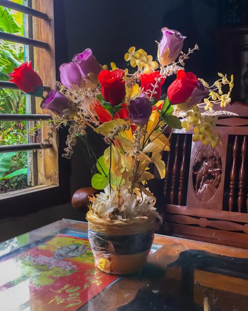 Foto colección de flores y rosas vintage