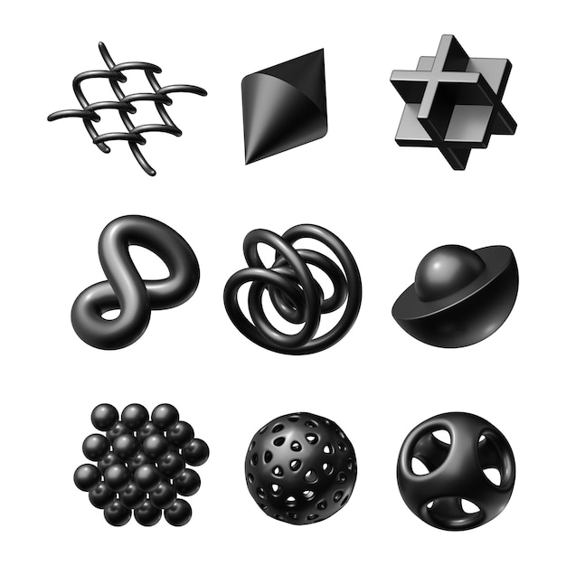 Colección de formas geométricas variadas