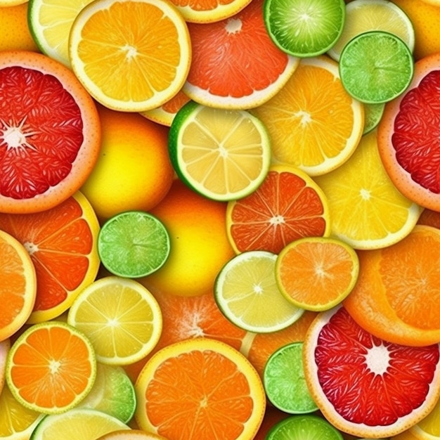 una colección de frutas cítricas de color amarillo anaranjado y verde
