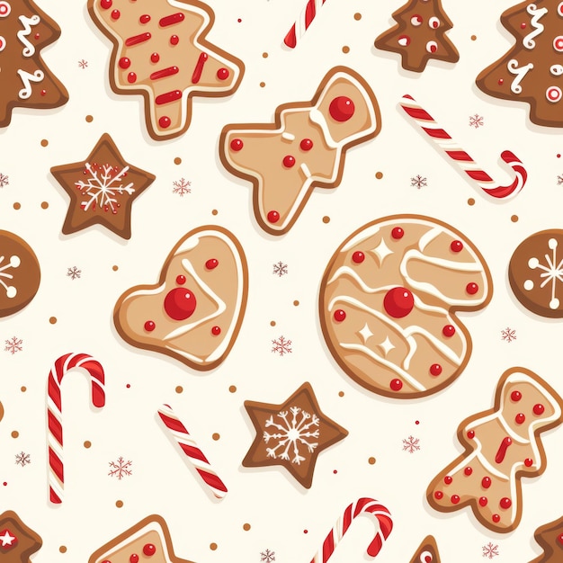 una colección de galletas de pan de jengibre con un corazón en la parte superior