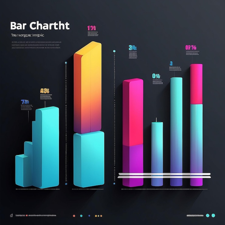 Foto colección de gráficas de barras infográficas