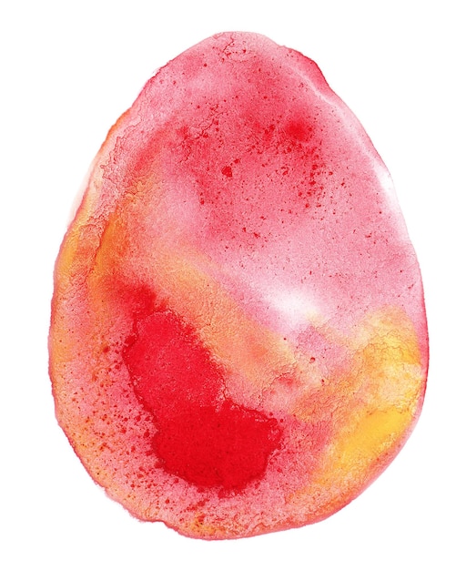 Colección de ilustración de huevos de pájaro de acuarela dibujada a mano Redoranged Elementos de Pascua aislados en textura de papel Huevo de color de agua para vacaciones de primavera o acuarela