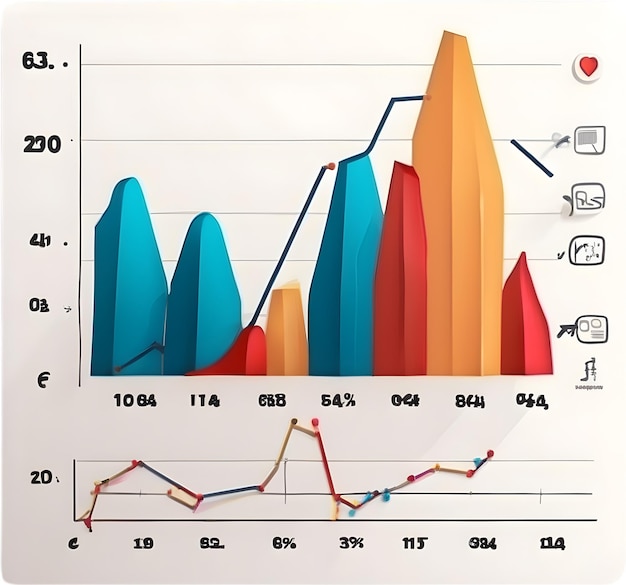 Colección de ilustraciones de gráficos Conjunto de vectores infográficos Elementos de diseño de visualización de datos Gráficos y