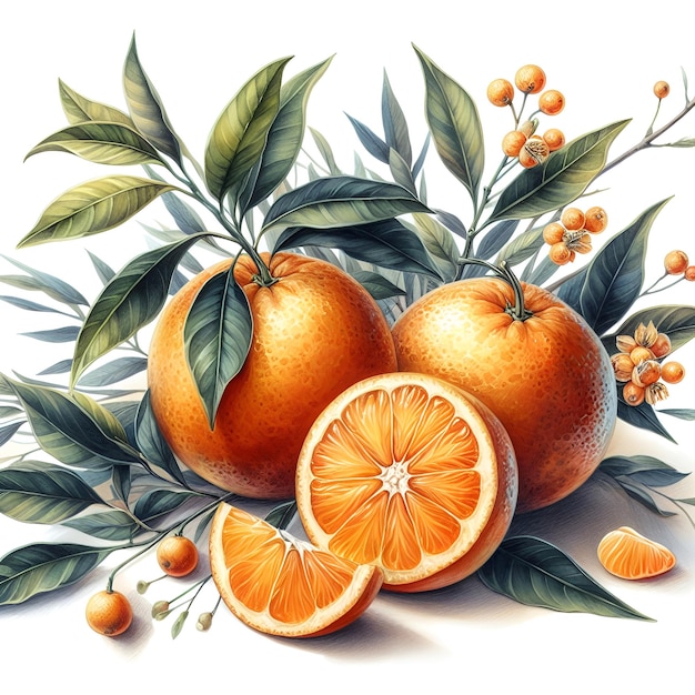 Foto colección de impresiones abstractas modernas con acuarelas naranjas y hojas impresión de arte moderno