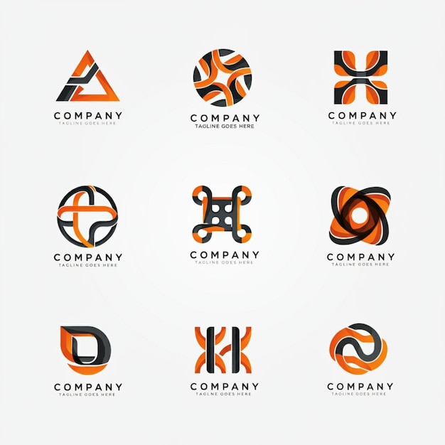 una colección de logotipos para la empresa