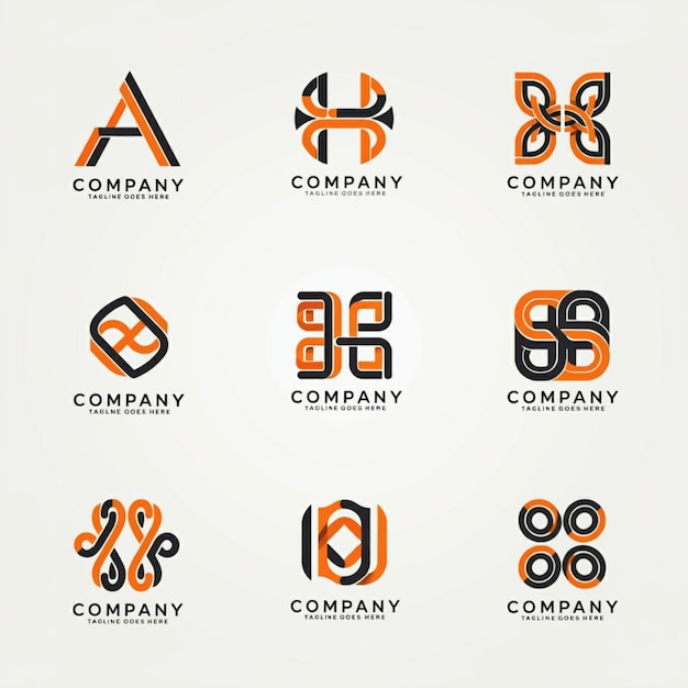 una colección de logotipos para la empresa