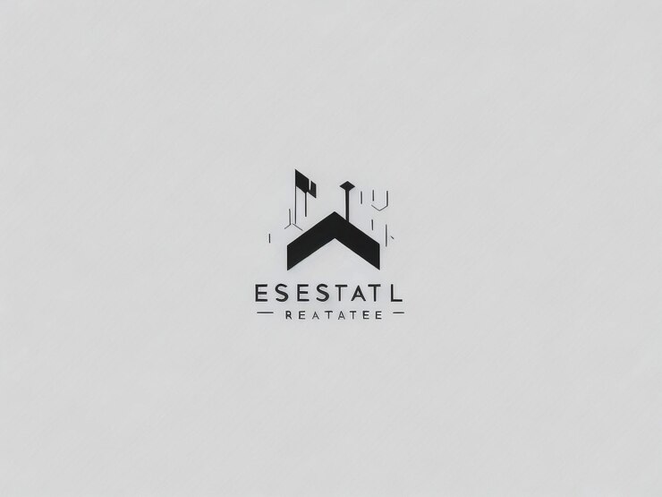 Foto colección de logotipos inmobiliarios de lujo con detalles en negro