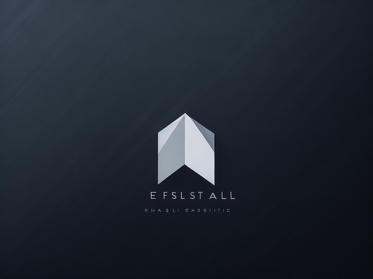 Foto colección de logotipos inmobiliarios de lujo con detalles en negro