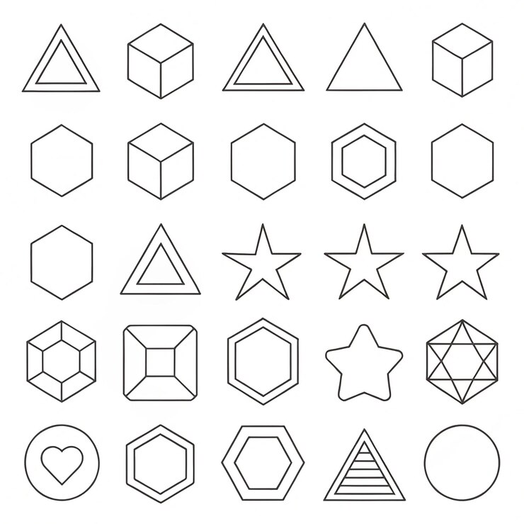 Foto colección de mega formas geométricas y abstractas