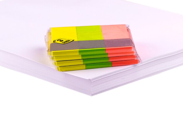 Colección de notas de papel coloridas