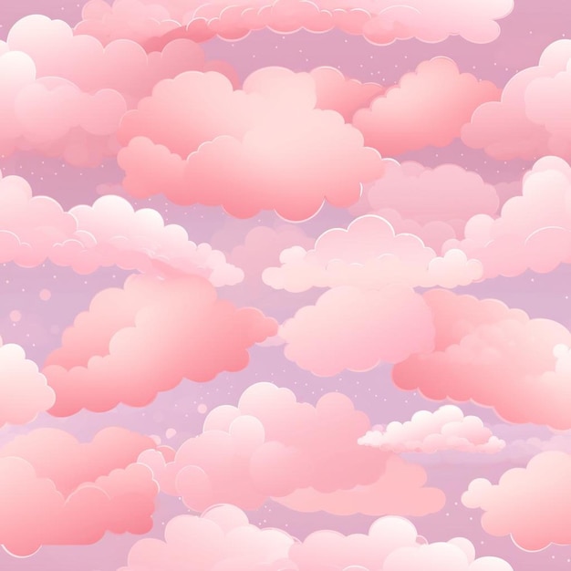 Una colección de nubes rosas y la nube de palabras.