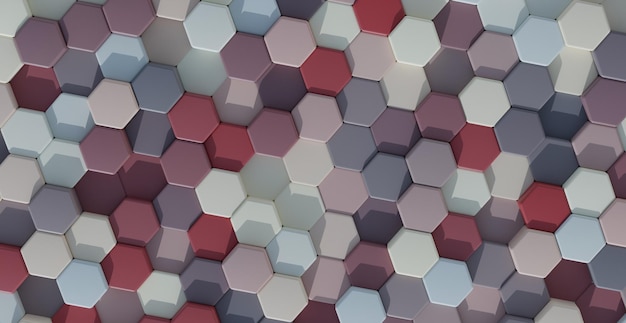 Colección de papel tapiz de fondo de juguete multicolor de belleza suave patrón hexagonal Imagen de representación 3D con textura ideal para imágenes de marketing y redes sociales Espacio mínimo de copia de lienzo para texto e imágenes