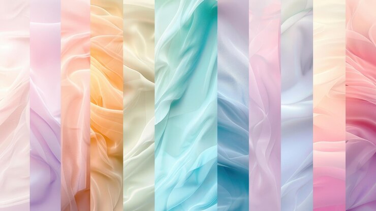 Colección de patrones fluidos de gradiente pastel con tonos suaves perfectos para proyectos de diseño de fondos y obras de arte digitales