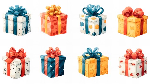 Colección de pegatinas para cajas de regalos