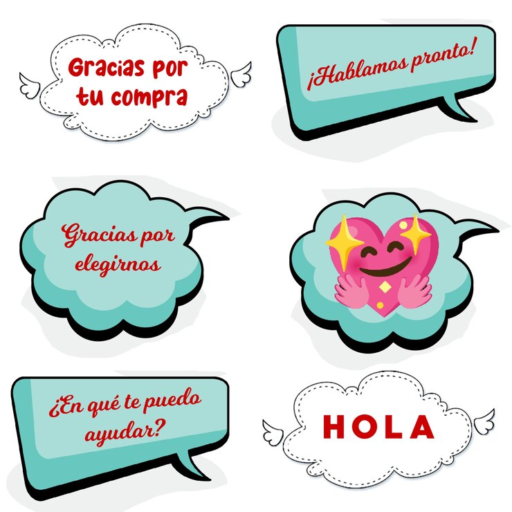 Foto una colección de pegatinas de imágenes para whatsapp