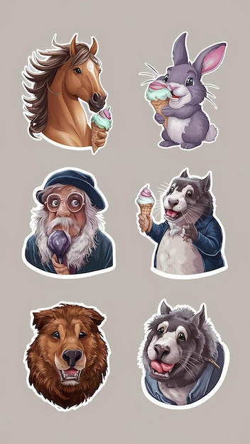 una colección de perros y sus dueños de la serie