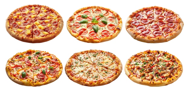 Colección de pizzas variadas