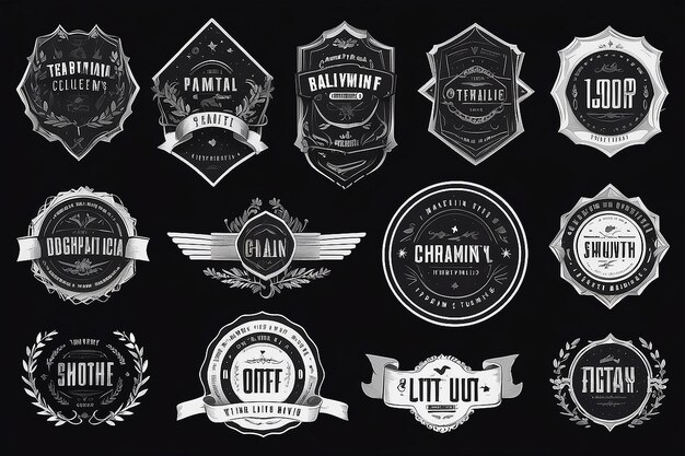 Colección de plantillas de insignias de calidad premium Diseños de insignia